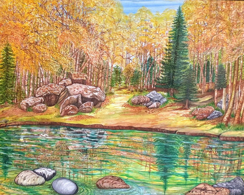Autumn Forest at Oak Creek - Oils Art